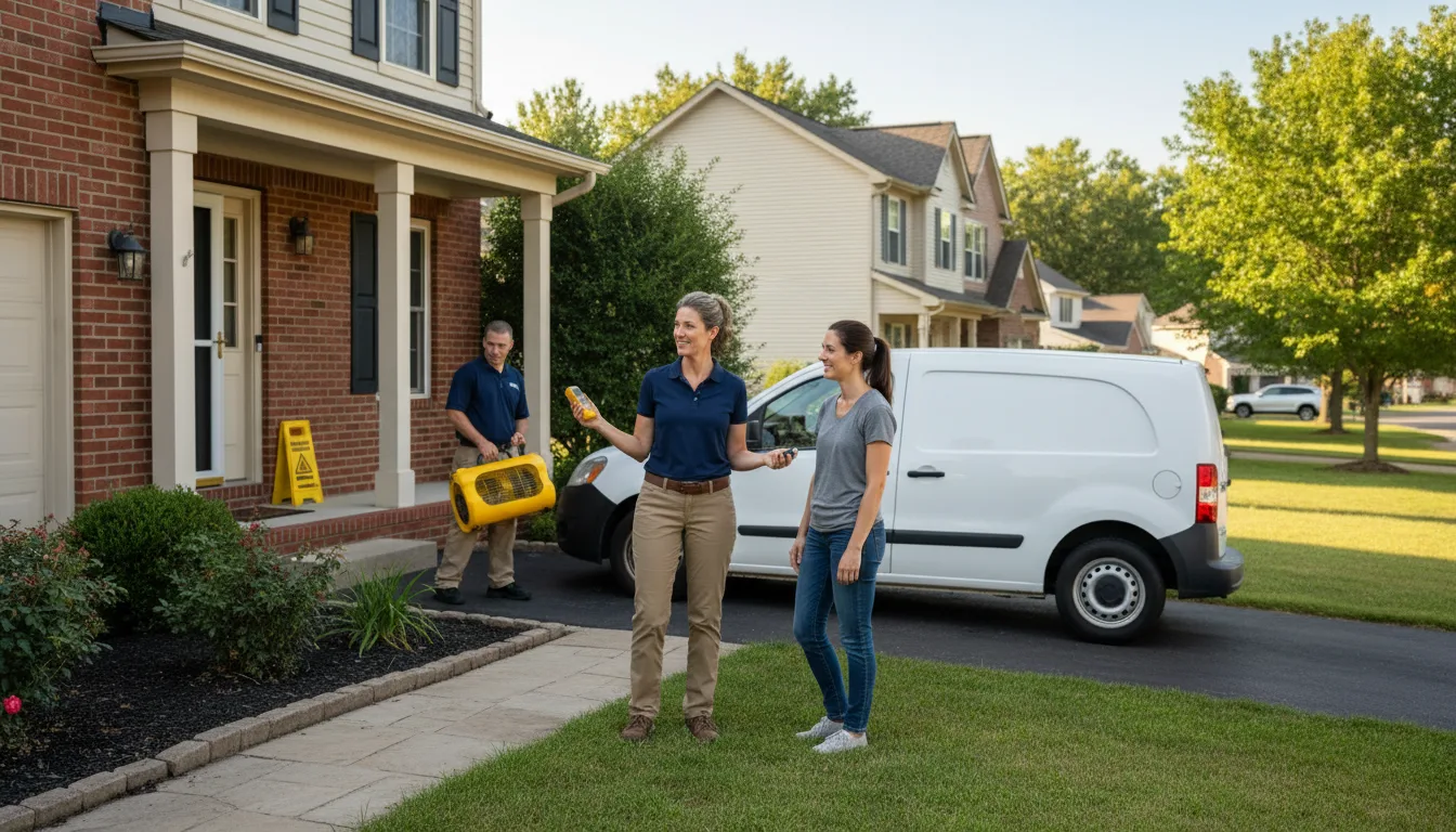 Residential water damage restoration in Lexington, IL